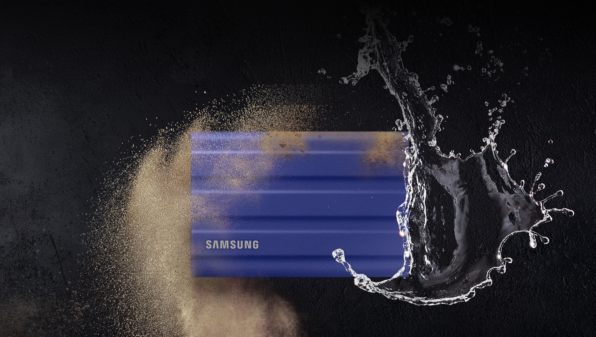 Samsung Semiconductor Portable SSD T7 Shield resistant to dust and water